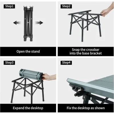 Naturehike Yamami Y01 Portable Folding Table - Grey (52*37.5*41)